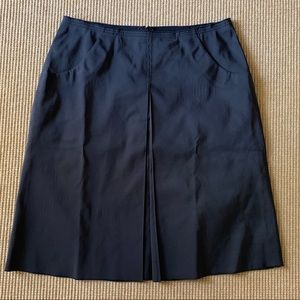 Jil Sander Navy Inverted Pleat Navy Skirt sz 38